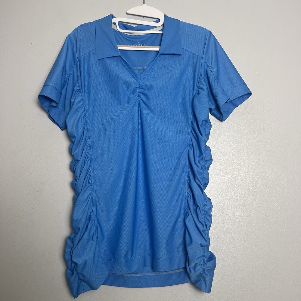 Athleta Women's T Shirt Blue Activewear Athleisure Sz L Tall